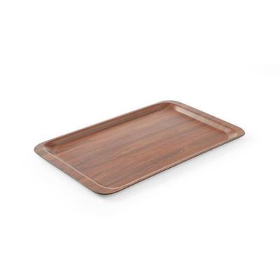 Servírovací podnos, obdélníkový, protiskluzový, laminovaný, AmerBox, Mahagon, 430x610mm | 507018